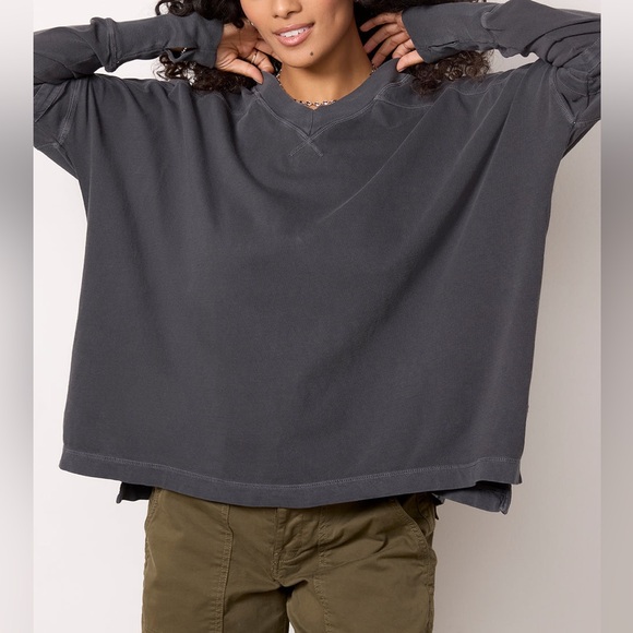 Free People Movement All Star Layer sweatshirt casual lagenlook baggy oversized - Picture 2 of 12